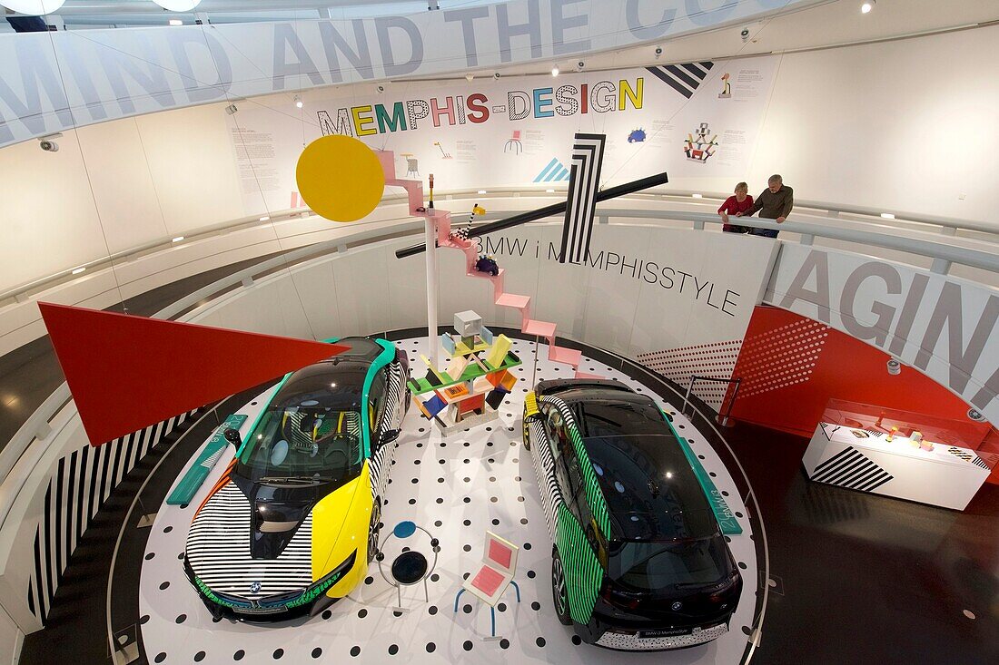 Germany, Bavaria, Munich, BMW Museum, opened in 1973 and renovated in 2008, showing the evolution and the technologies of the car brand native from Munich