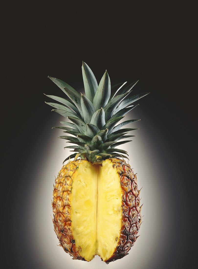 A Pineapple with a Slice Removed