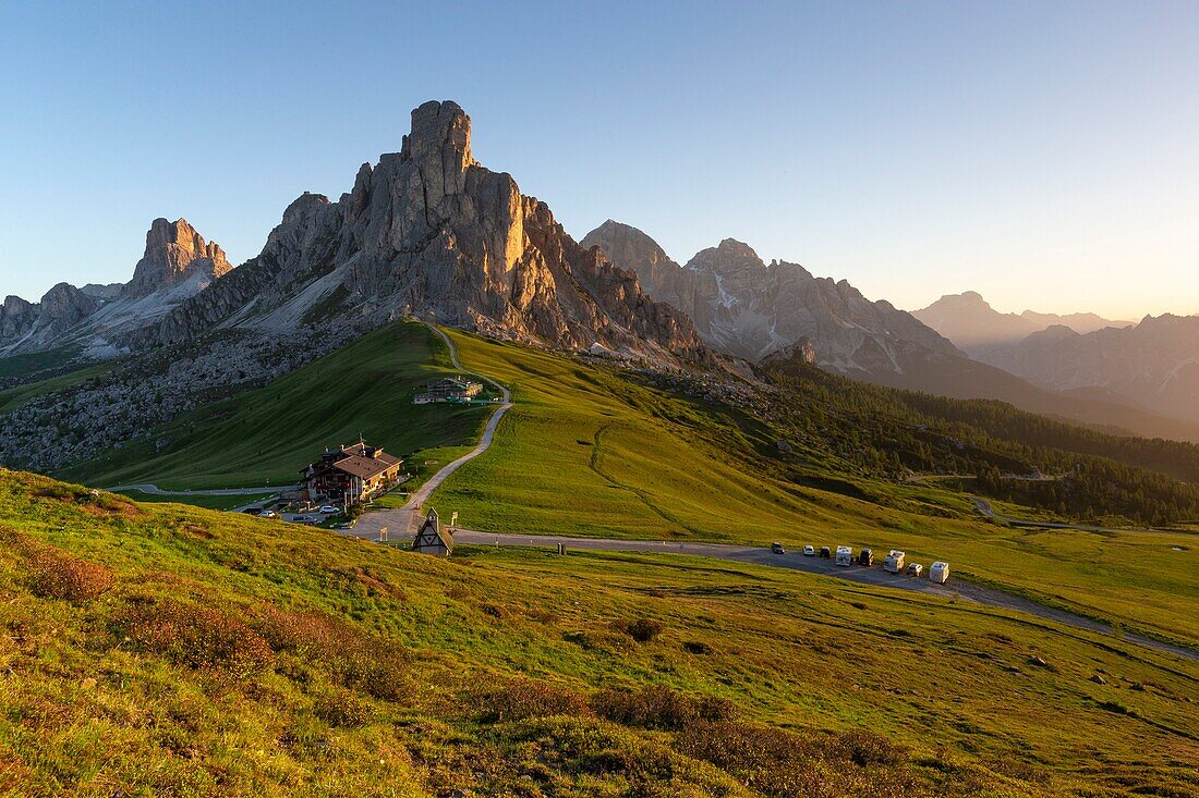 Italy, Veneto, Belluno province, Dolomites, UNESCO World Heritage Site, Passo Giau Pass or Santa Lucia Pass (2462 m)