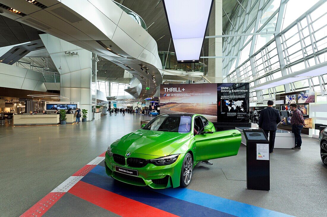 Germany, Bavaria, Munich, BMW Welt, showroom of the brand native from Munich opened in 2007 and realized by the architect firm Coop Himmelb(l)au