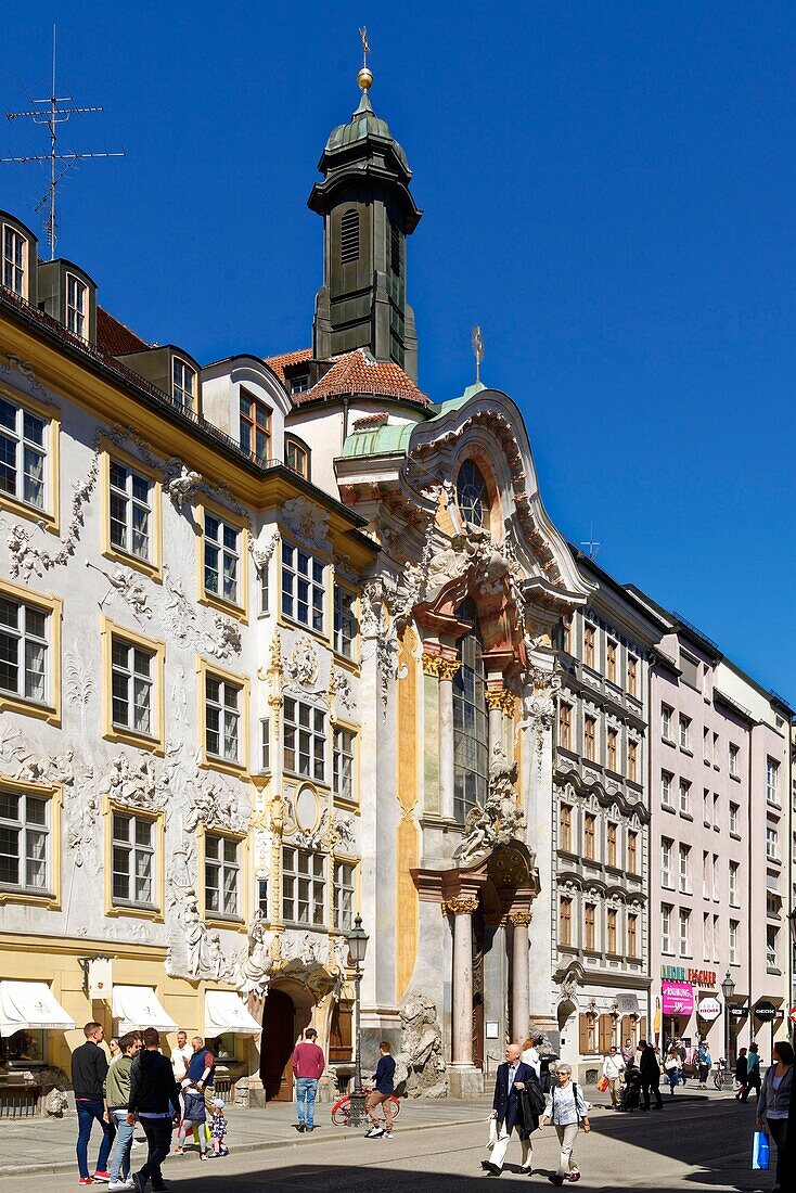 Deutschland,Bayern,München,Asamkirche,Kirche St. Johann Nepomunk,Barockkirche,erbaut Mitte des 18. Jahrhunderts von den Brüdern Asam