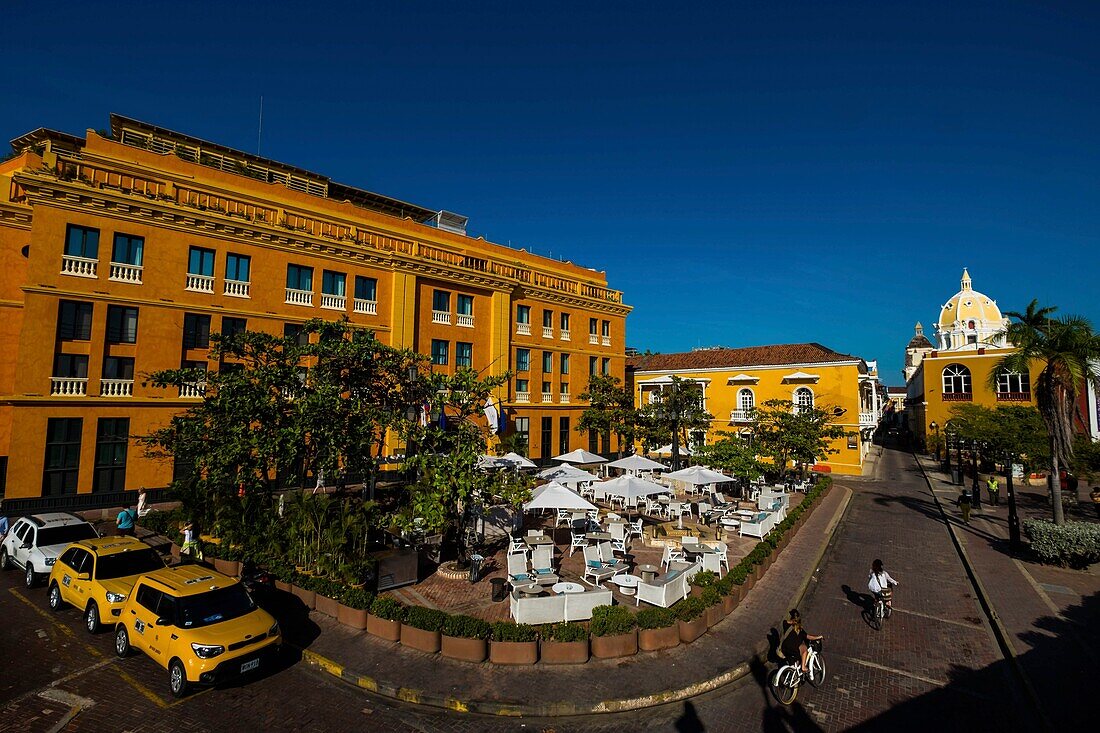 Kolumbien,Departement Bolivar,Cartagena of the Indies,koloniales Zentrum,eingetragenes Weltkulturerbe der UNESCO,Hotel Charleston Santa Teresa und Kirche San Pedro