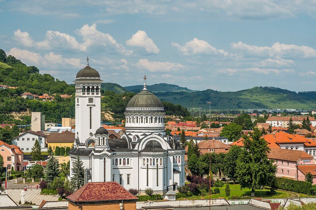 Romania, Transylvania, Sighisoara, is one of the seven fortified cities of the Transylvanian-Saxon fortified UNESCO World Heritage site, the Church of the Holy Trinity of Sighisoara is a Romanian Orthodox Church located on the north bank of the river Târnave Mare