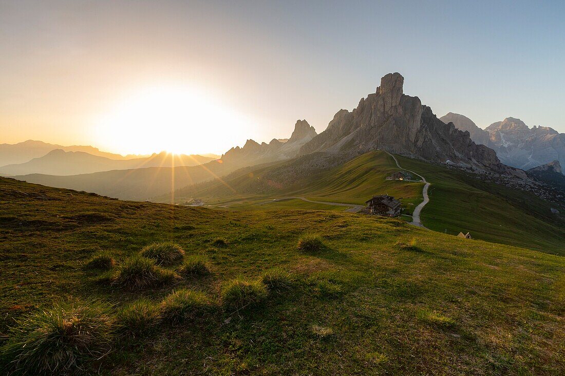 Italy, Veneto, Belluno province, Dolomites, UNESCO World Heritage Site, Passo Giau Pass or Santa Lucia Pass (2462 m)