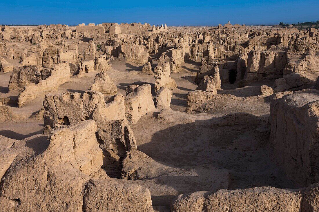 China, Xinjiang autonomous region, Turfan or Turpan, ruined ancient city of Gaochang, stop on the Silk Road