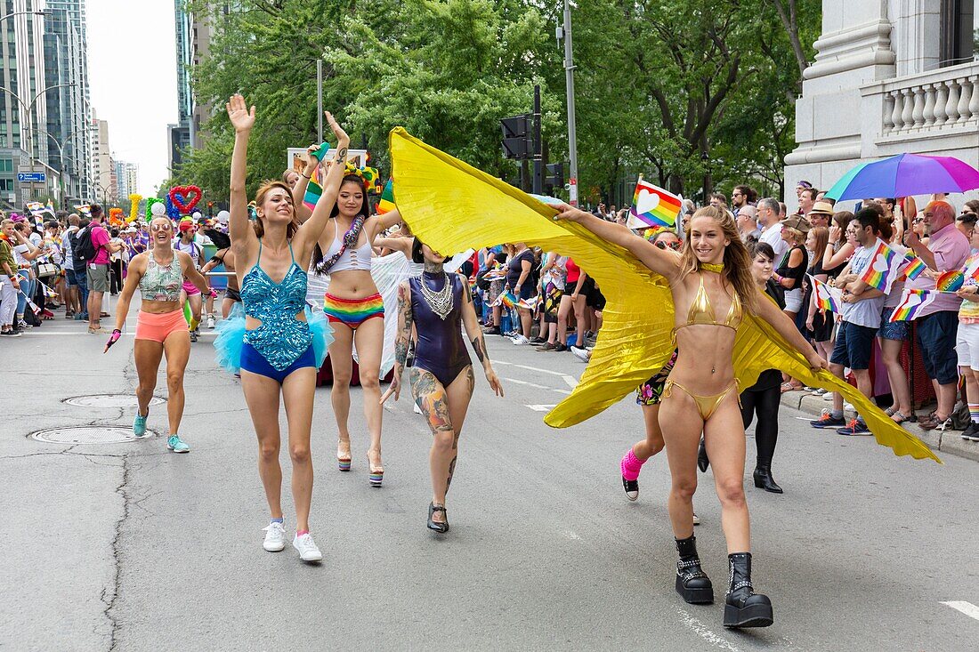 Canada, Province of Quebec, Montreal, Montreal Pride Festival, Final Parade, LGBTQIA+ Community ((lesbian, gay, bisexual, trans, queer, intersex, asexual))