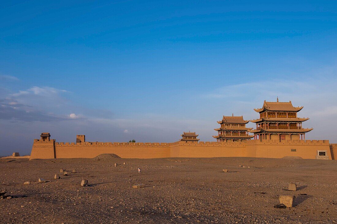 China,Provinz Gansu,Jiayuguan,Festung an der Seidenstraße,1372 unter der Ming-Dynastie gegründet und von der UNESCO zum Weltkulturerbe erklärt