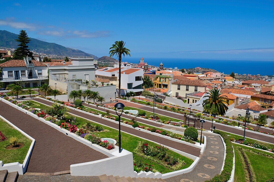 Spain, Canary Islands, Tenerife Island, La Orotava, Marquesado de la Quinta Roja Garden