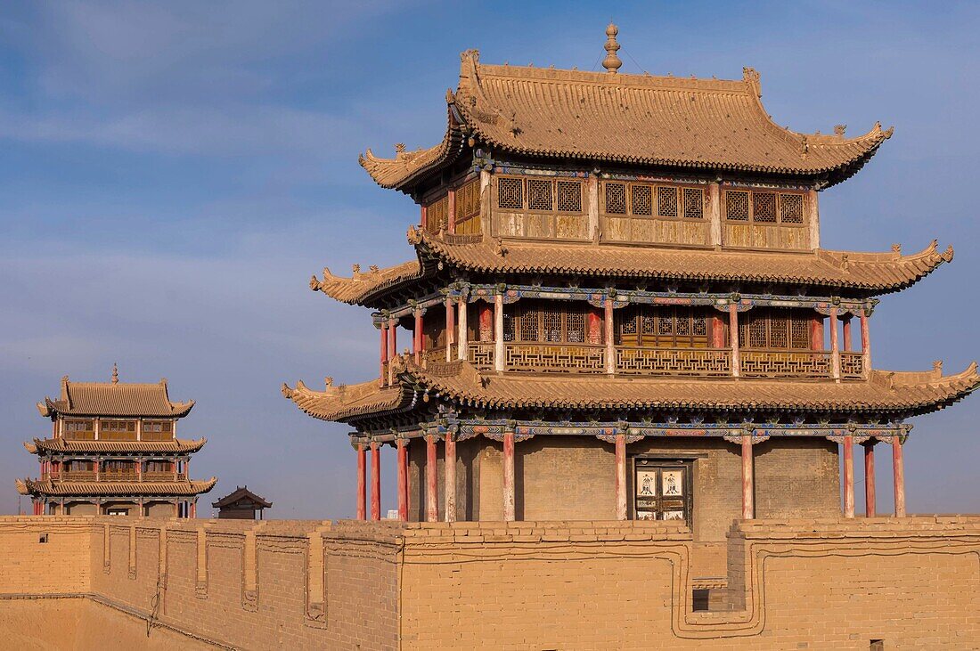 China, Gansu province, Jiayuguan, fortress of the silk Road, founded in 1372 under the Ming dynasty and registered World Heritage by UNESCO