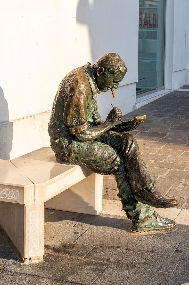 Statue of Benito Jacovitti, Termoli, Campobasso, Molise, Italy, Europe