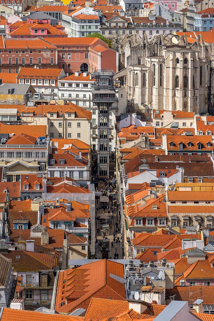 Santa Justa-Aufzug,Lissabon,Portugal,Europa