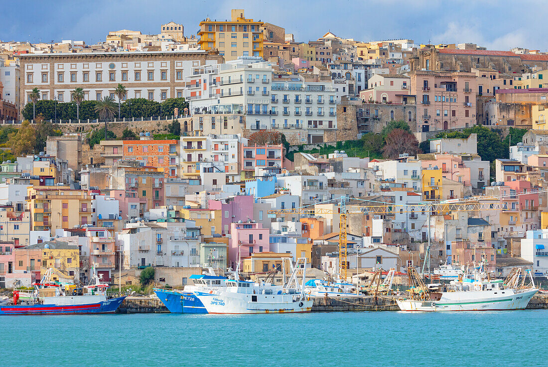 View of Sciacca port, Sciacca, Agrigento district, Sicily, Italy, Mediterranean, Europe