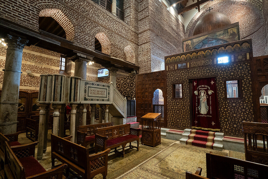 Cavern Church, known as Abu Serga, Christian Coptic church, Cairo, Egypt, North Africa, Africa