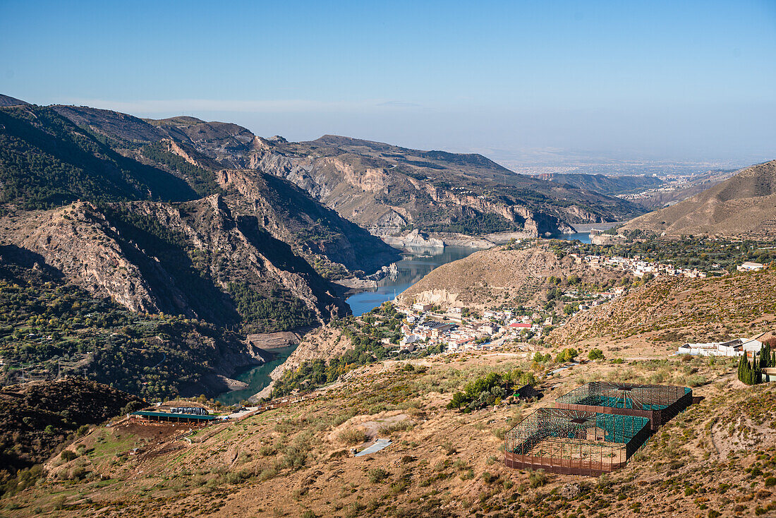 View over Guejar Sierra, Sierra Nevada, Granada, Andalusia, Spain, Europe