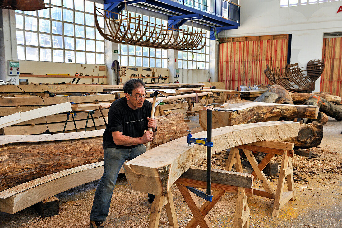 San Juan Whaleship replica shipyard, Albaola The Sea Factory of The Basques, Pasaia San Pedro, San Sebastian, Bay of Biscay, province of Gipuzkoa, Basque Country, Spain, Europe