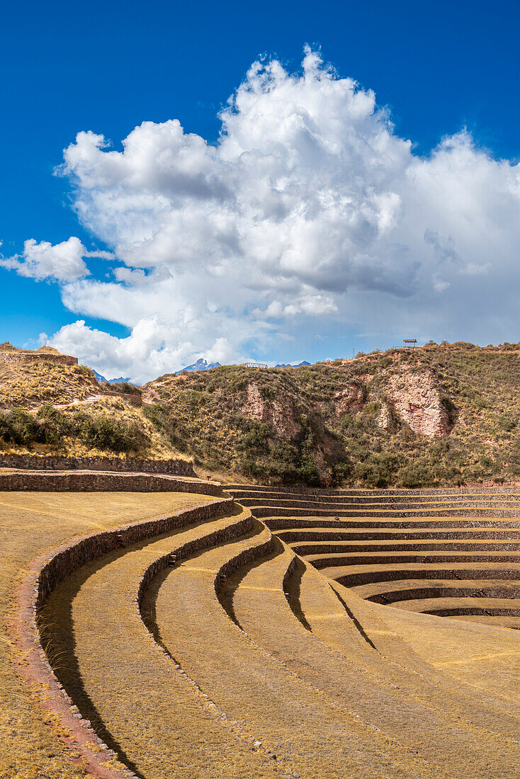 Antike Inka-Terrassenfelder bei Moray,Maras,Heiliges Tal,Region Cuzco,Peru,Südamerika