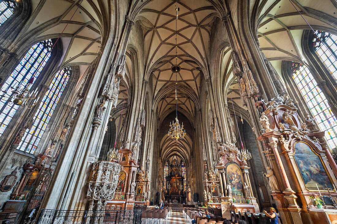 St. Stephen's Cathedral, interior shot, UNESCO World Heritage Site, Vienna, Austria, Europe