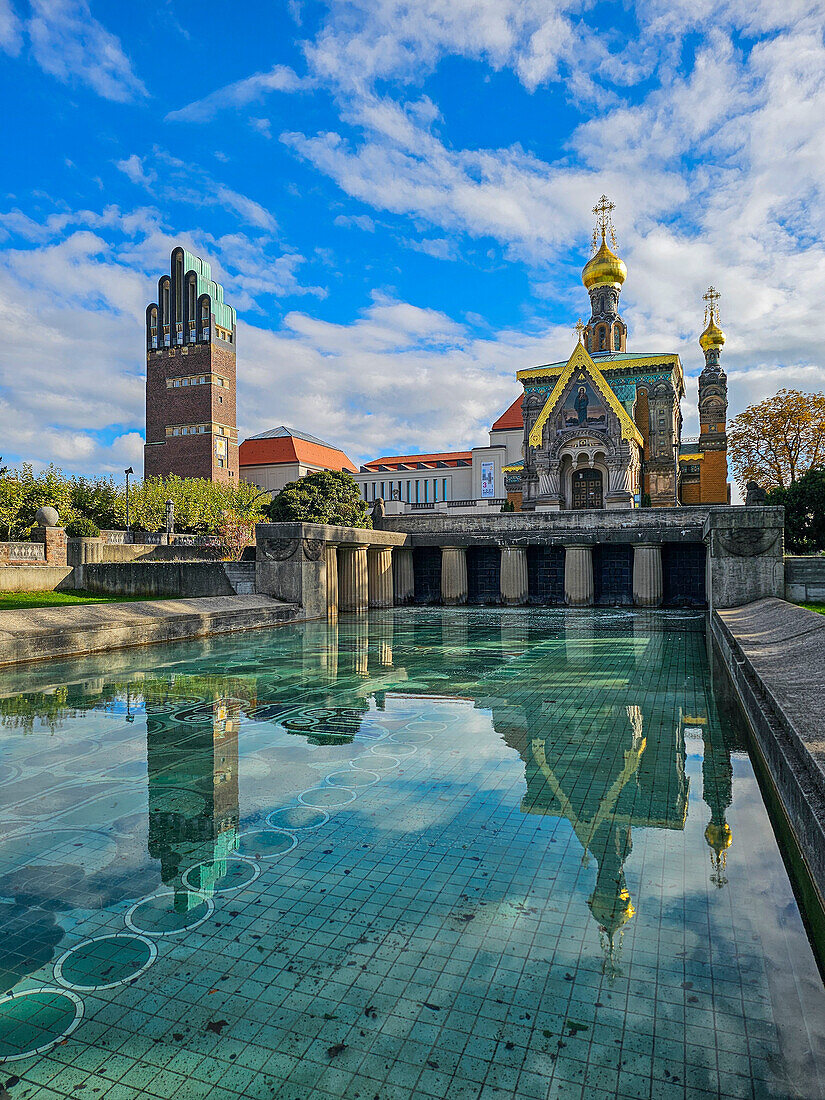 Matthildenhoehe, UNESCO World Heritage Site, Darmstadt, Hesse, Germany, Europe