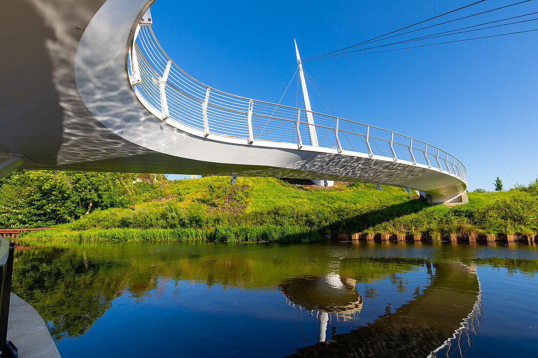 Stockingfield-Brücke,Forth and Clyde Canal,Glasgow,Schottland,Vereinigtes Königreich,Europa