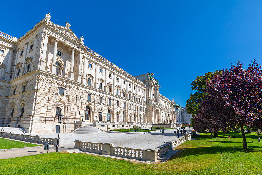 Rear entrance to the Hofburg Palace, UNESCO World Heritage Site, and Neue Burg museum, Burggarten, Vienna, Austria, Europe