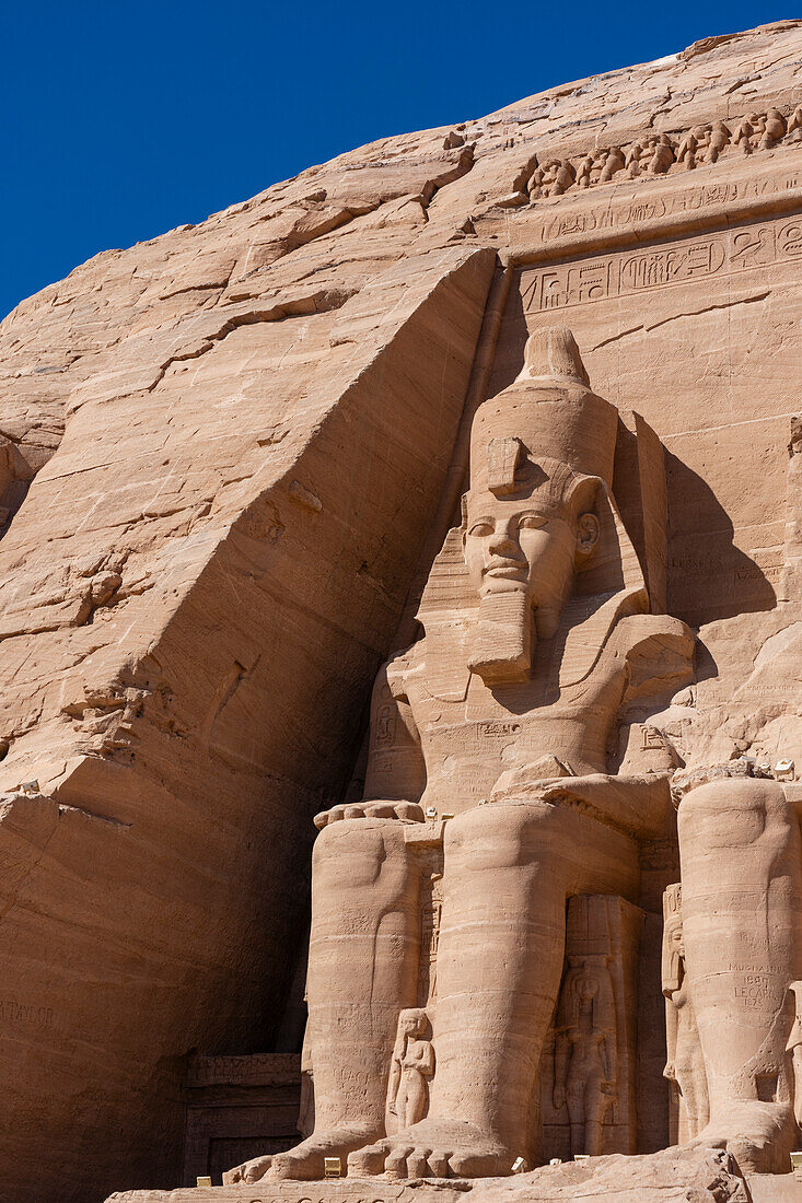 Colossal statues of King Ramses II, Abu Simbel, Egypt.