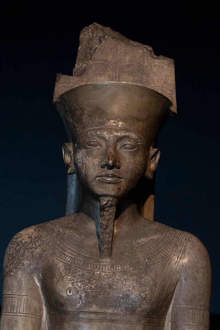 Statue of the god Amoun, from Karnak, Luxor Museum, Luxor, Egypt.