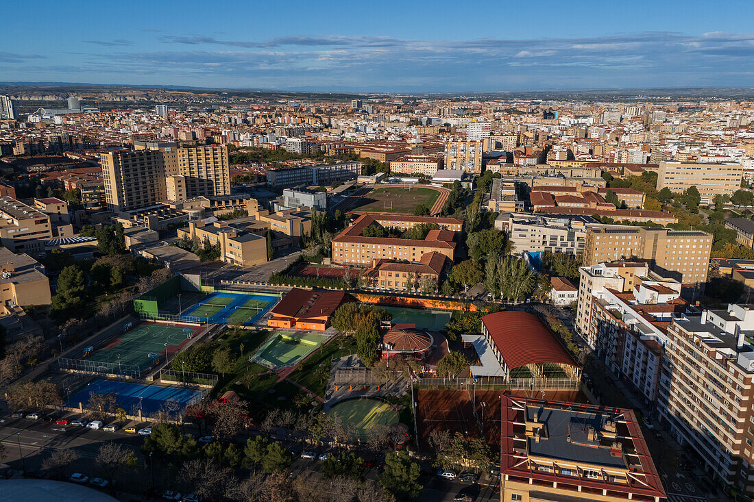 Luftaufnahme des Viertels La Romareda,Zaragoza