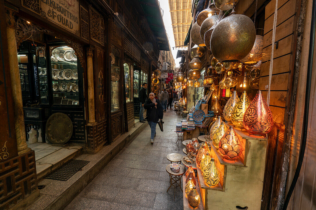 Khan Al-Khalili market, Cairo, Egypt.