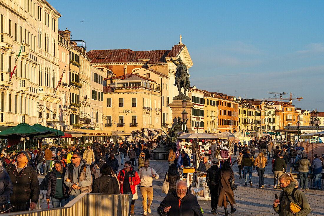 Monument to Victor Emmanuel II, on the Riva degli Schiavoni in Castello, Venice, Italy.