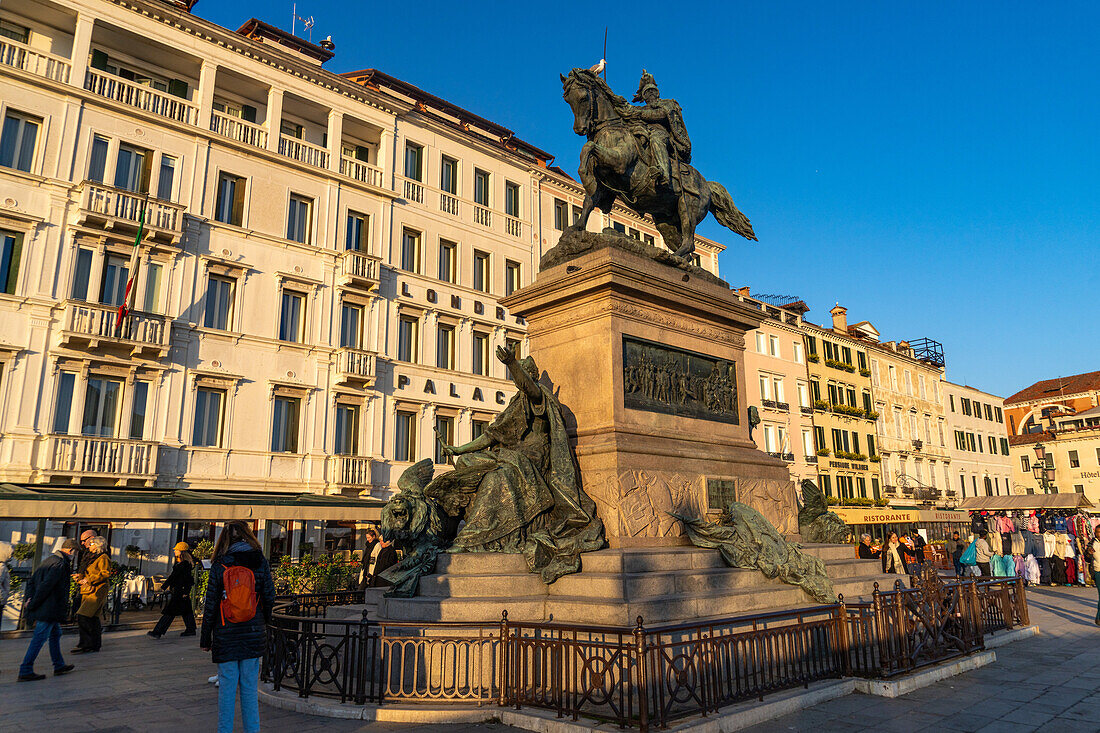 Monument to Victor Emmanuel II, on the Riva degli Schiavoni in Castello, Venice, Italy.