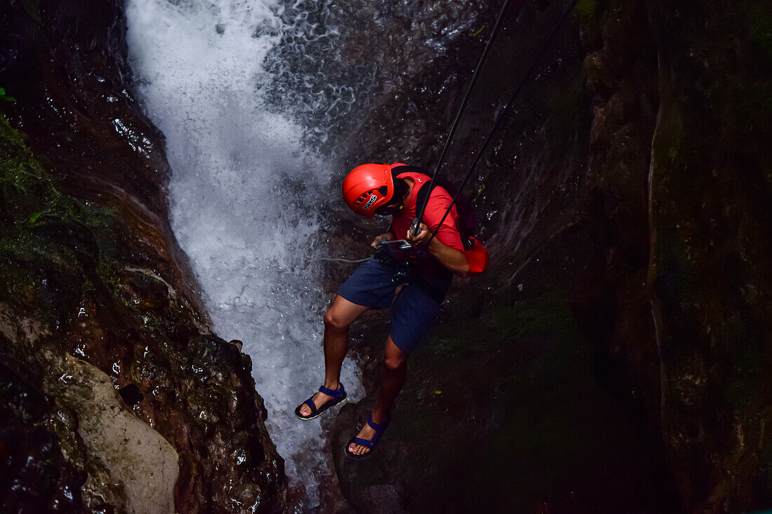 Canyoning and waterfall rappelling experience with Pure Trek in La Fortuna, Costa Rica