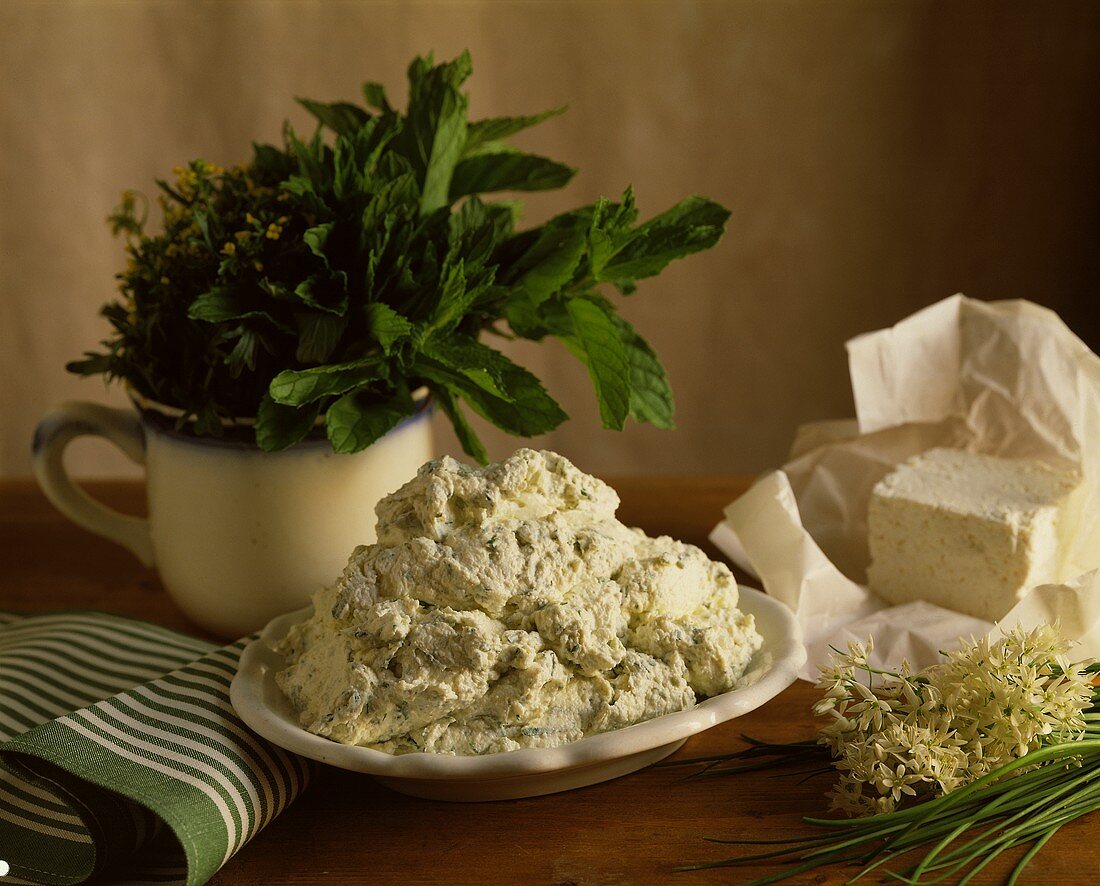 Fresh Ricotta Mixed With Herbs
