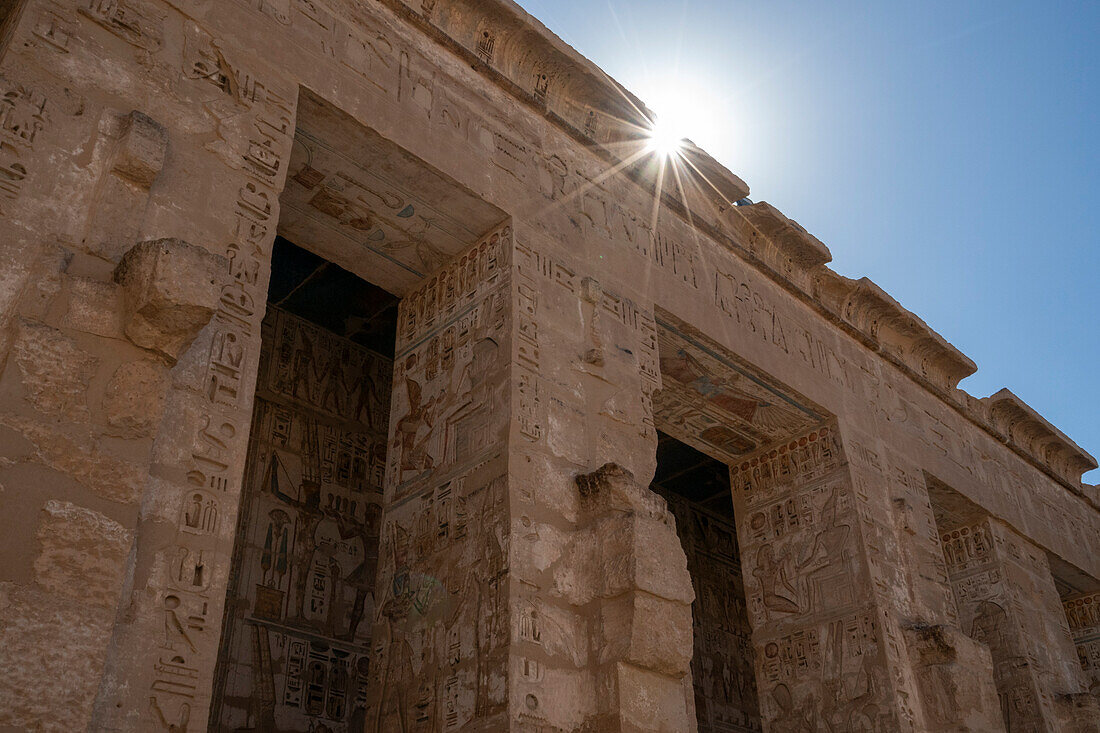 Habu Temple, Temple of Ramesses III, Luxor, Egypt.