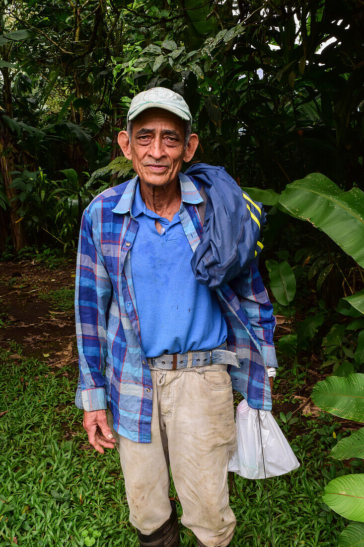 Portrait of mature man in a rural area of Costa Rica