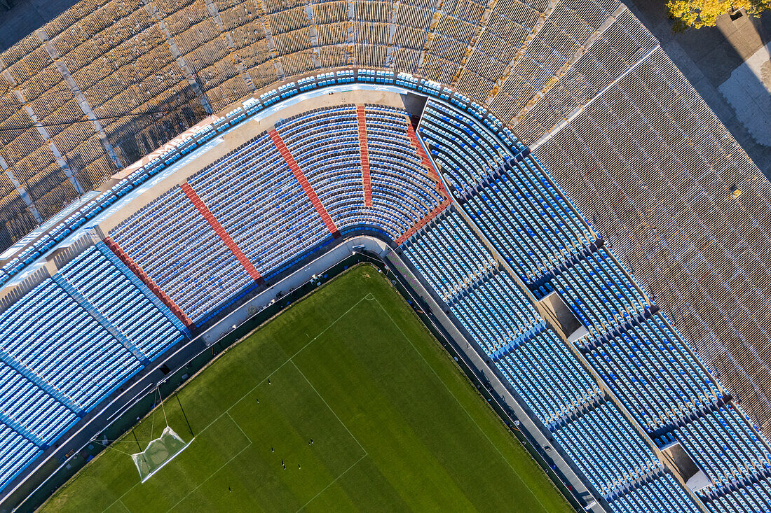 Aerial view of the La Romareda stadium, currently under renovation, Zaragoza, Spain