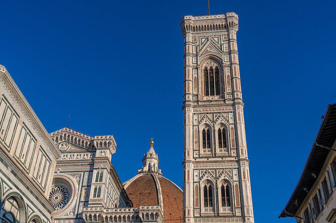 Die Kuppel des Doms und Giottos Campanile in Florenz,Italien.