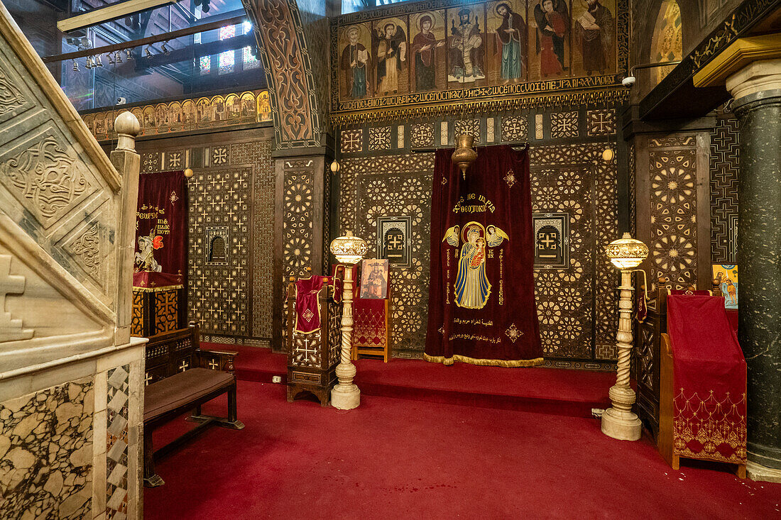 Saint Virgin Mary's Coptic Orthodox Church also known as the Hanging Church, Cairo, Egypt.