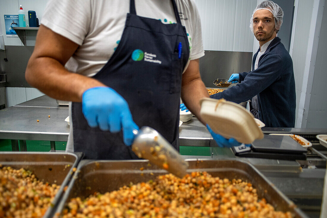 Kitchens for preparing pre-cooked food to distribute among the poorest, Vilassar de Dalt, Ferrer Sustainability Foundation, Barcelona, Spain, Europe. The Ferrer Sustainability Foundation is a non-profit organisation that aims to transform lives and work towards a more equitable and fair society through social cohesion and environmental preservation. We carry out our work through two major projects: Ferrer for Food and Green for Good, through which we seek to generate the greatest impact for the benefit of people and the planet.