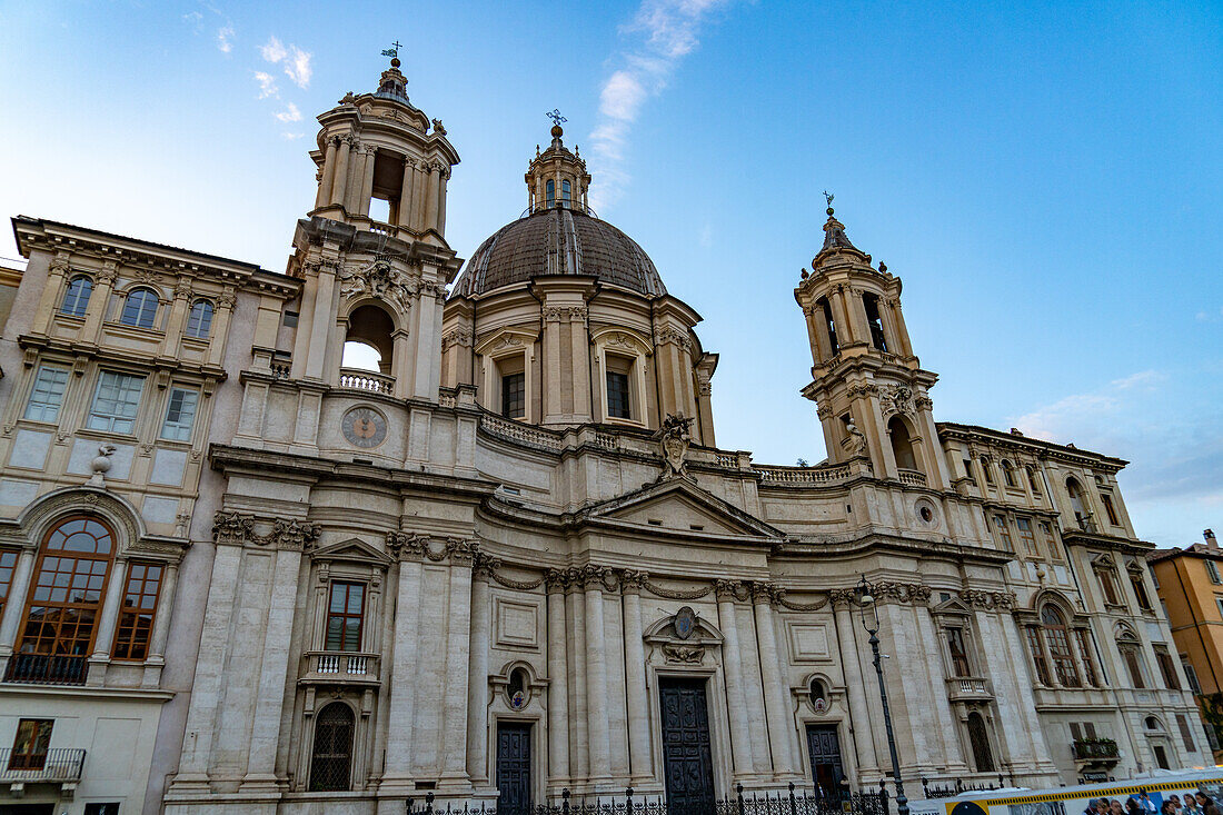 Kirche Sant'Agnes in Agone auf der Piazza Navona in Rom, Italien.