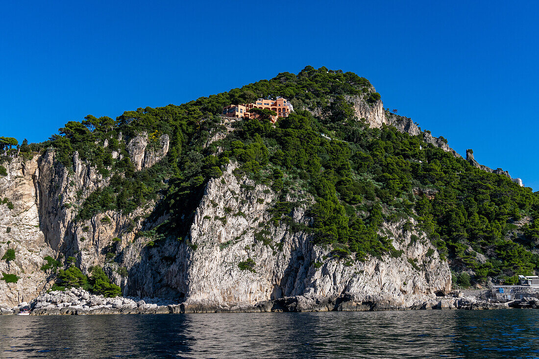 The Hotel Punta Tragara, a 5-star luxury hotel on a cliff top in Capri, Italy.