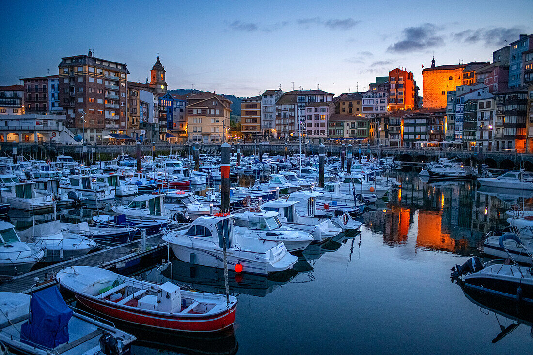 Old town and fishing port of Bermeo in the province of Biscay Basque Country Northern Spain.