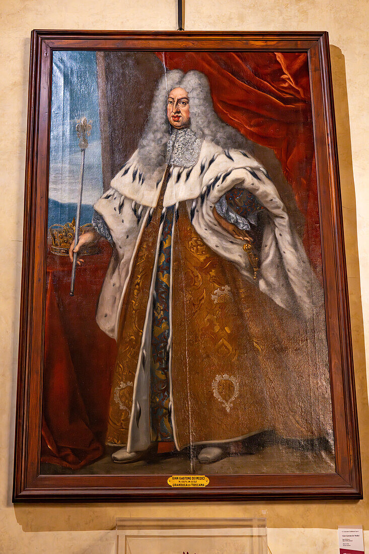 A portrait of Grand Duke Gian Gastone de' Medici in the Palazzo Medici Riccardi, Florence, Italy.