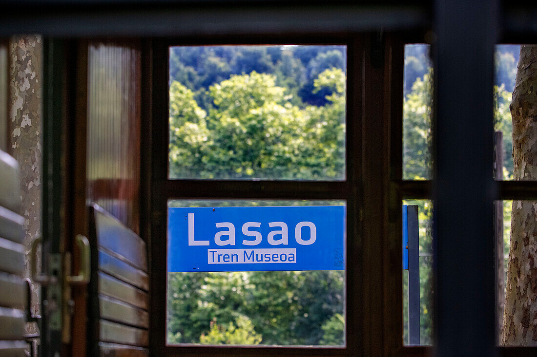 Azpeitia old steam train car in the Basque Railway Museum one of the most important of its kind in Europe. Railway history of Euskadi in Azpeitia, Gipuzkoa, Euskadi, Basque country, Spain.