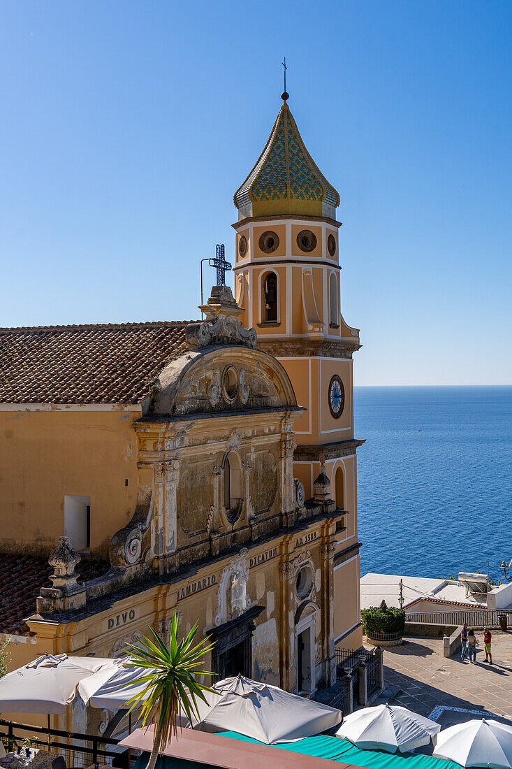 The Church of San Gennaro on the Amalfi Coast in Vettica Maggiore, Praiano, Italy.