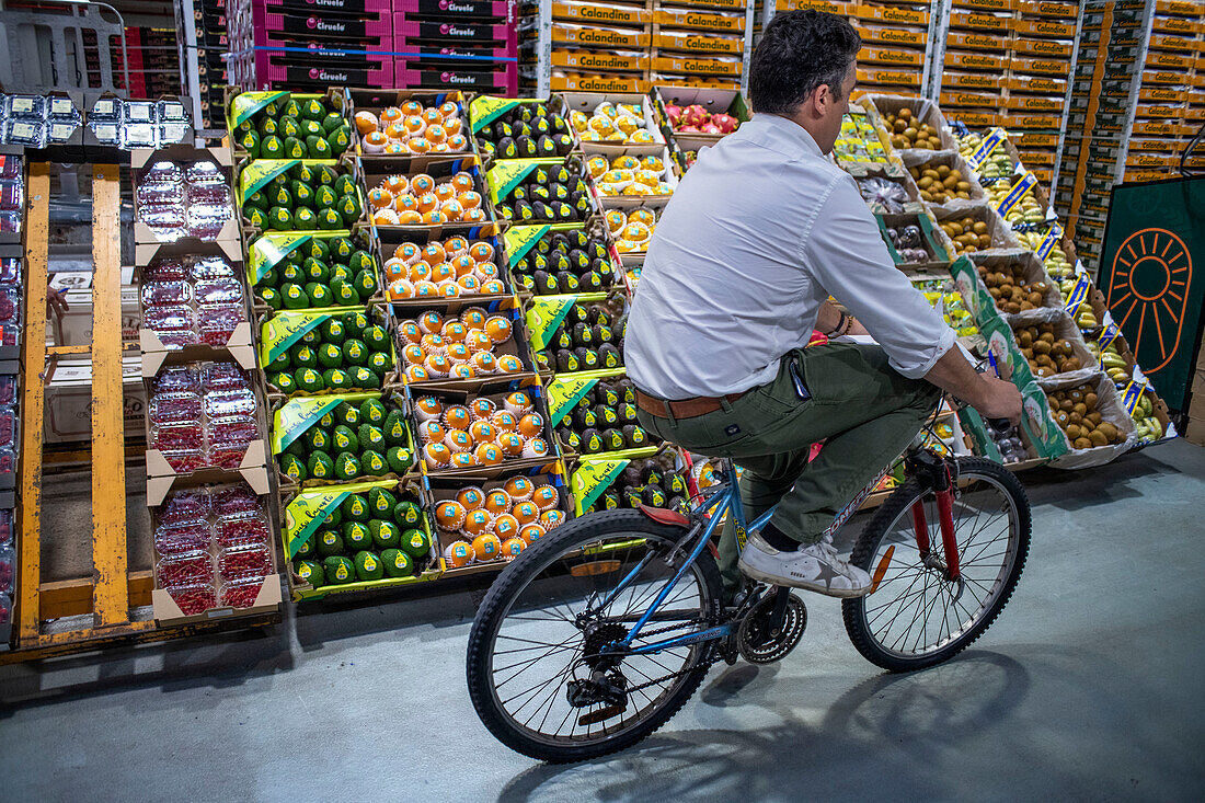 Fruit and Vegetable section, in Mercabarna. Barcelona´s Central Markets. Barcelona. Spain