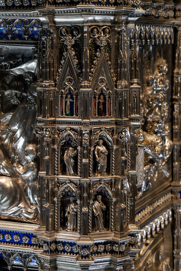 Detail of the Silver Altar in the Treasury Room in the Duomo Museum in Florence, Italy. Circa 1367-1483 A.D.