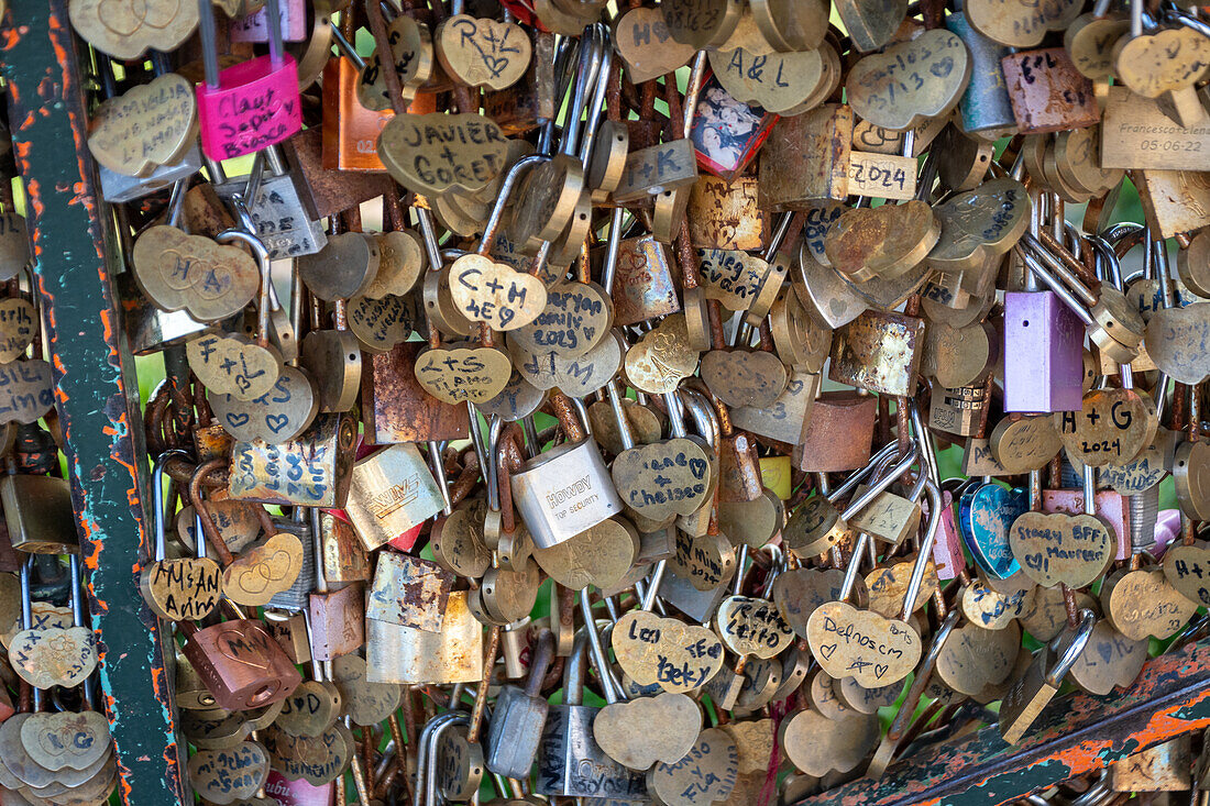 Love Locks in Paris, France