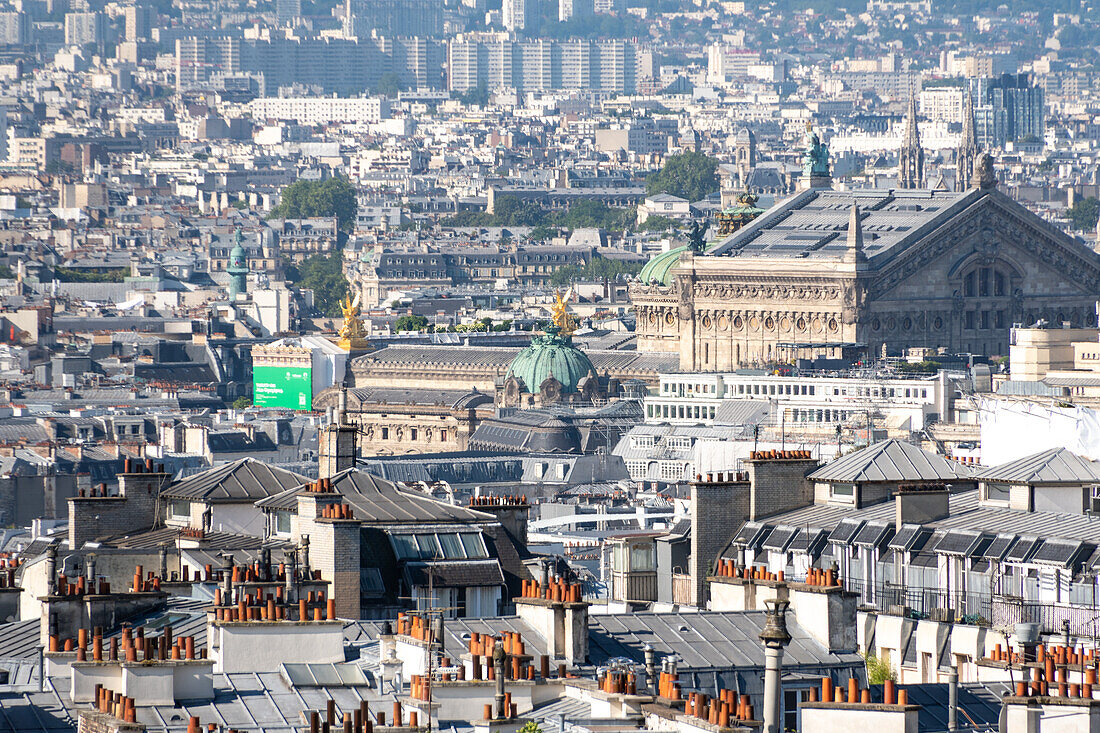 Paris skyline from viewpoint, France