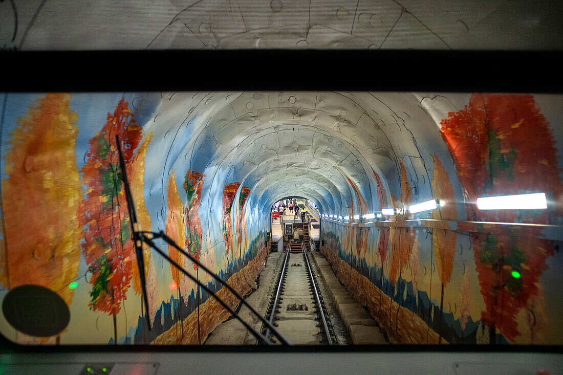 Funicular de Artxanda cable car, Bilbao, Biscay, Basque Country, Euskadi, Euskal Herria, Spain