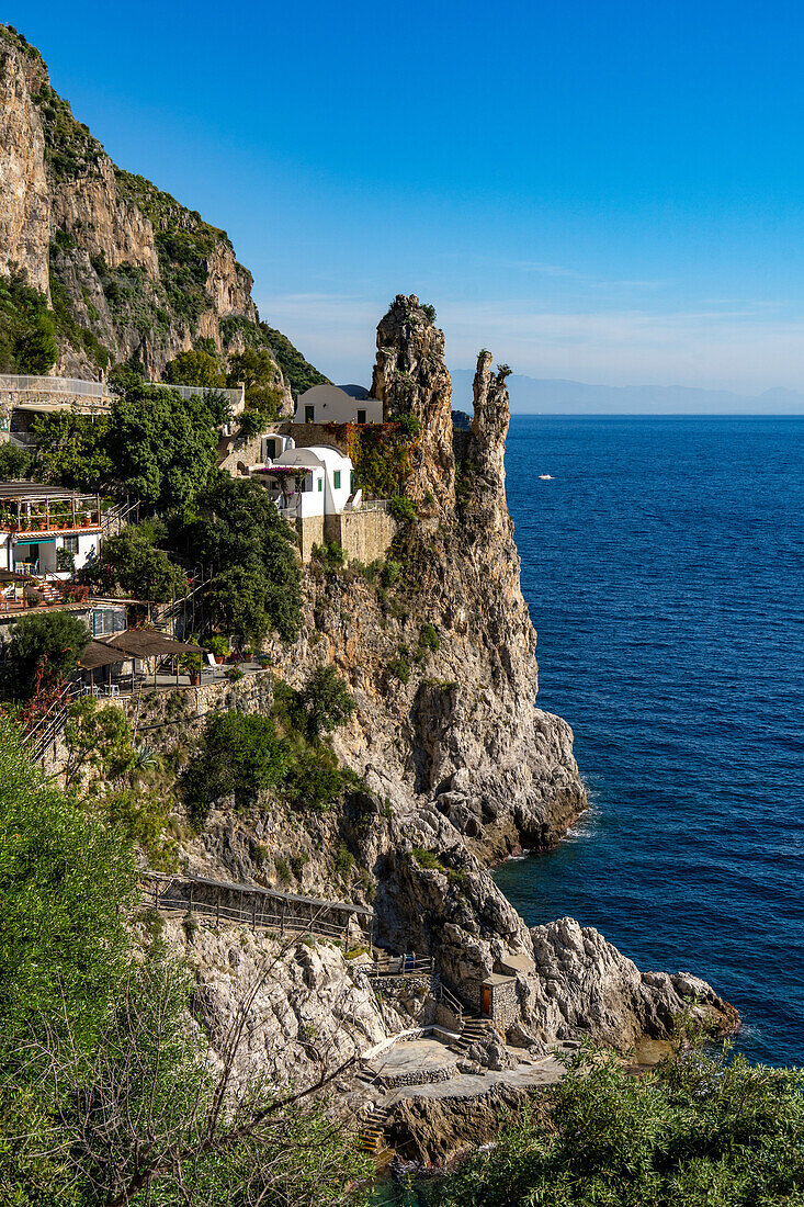 The rugged Amalfi Coast at Furore, Italy.